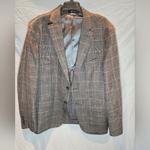 Lauren Ralph Lauren Men's Gray Plaid‎ Blazer Size 44R